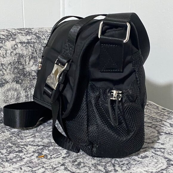 TopShop Nylon and Net Messenger Bag in Black - Picture 4 of 8